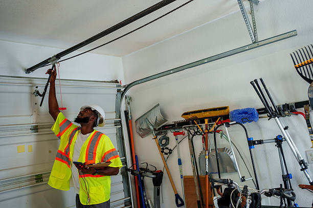 Professional Garage Door Panel Replacement technician working in Lake Wissota, WI